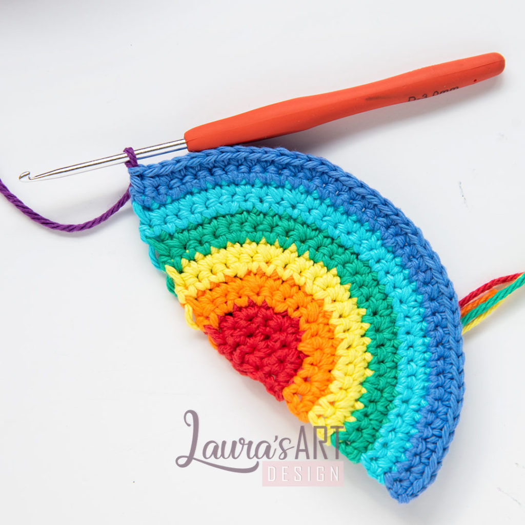 Rainbow crochet free pattern