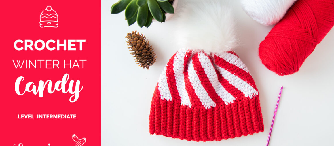 Crochet Winter Hat "Candy" - Tapestry Technique