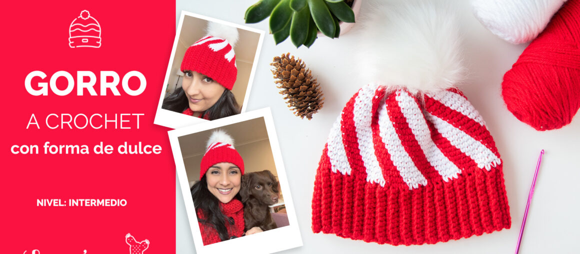 Gorro para invierno con forma de dulce