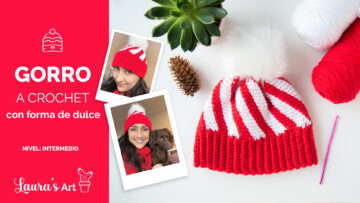 Gorro para invierno con forma de dulce