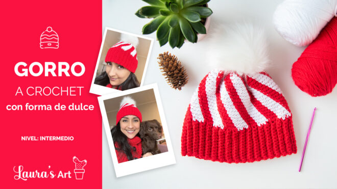 Gorro para invierno con forma de dulce