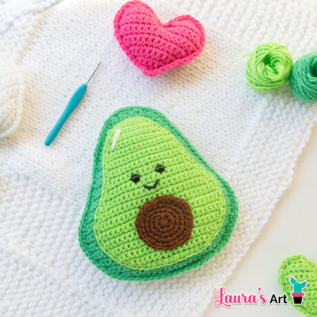 Mini Almohada de Aguacate a Crochet - Patrón Gratis
