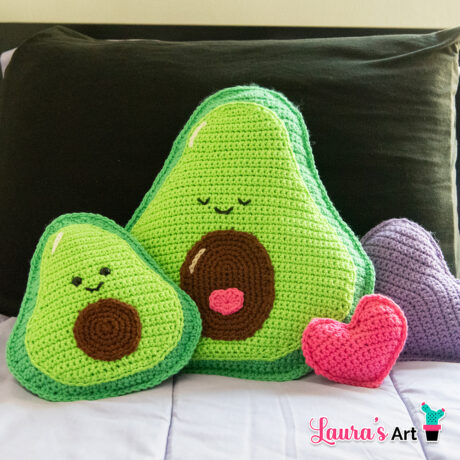 Mini Almohada de Aguacate a Crochet - Patrón Gratis