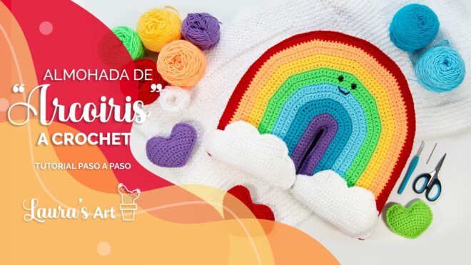 Almohada de Arcoiris a Crochet - XL Amigurumi
