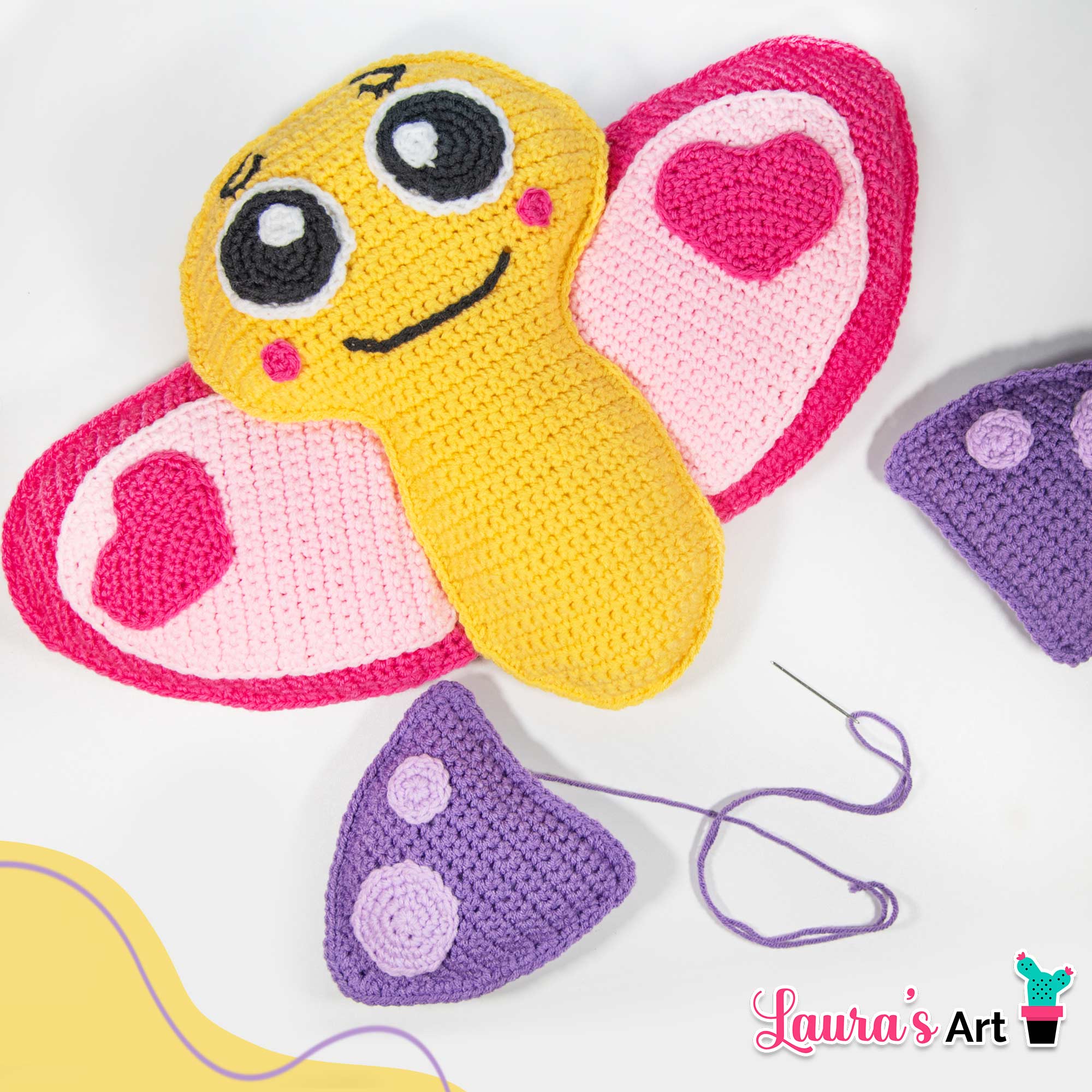 Amigurumi XL de Mariposa a Crochet