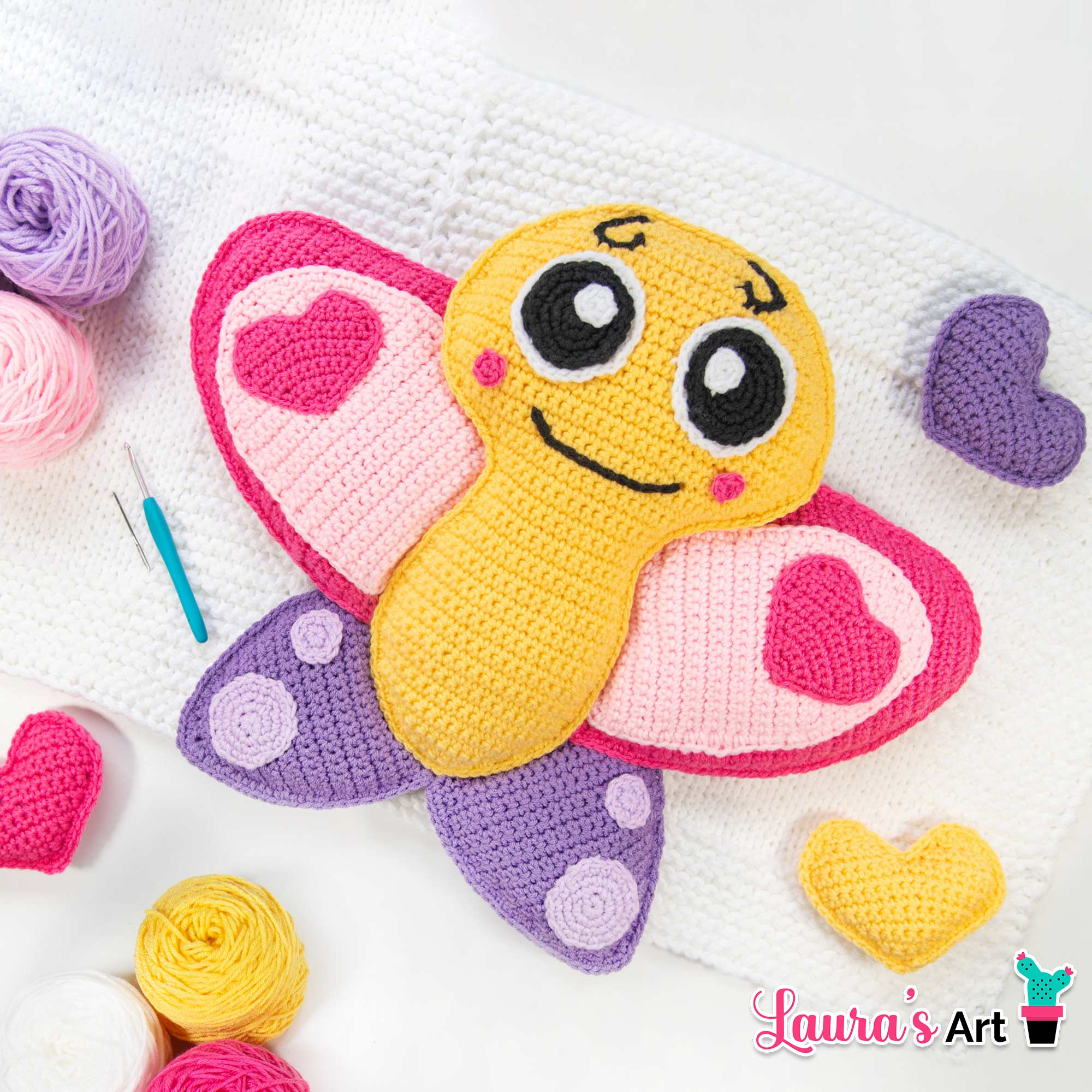 Amigurumi XL de Mariposa a Crochet