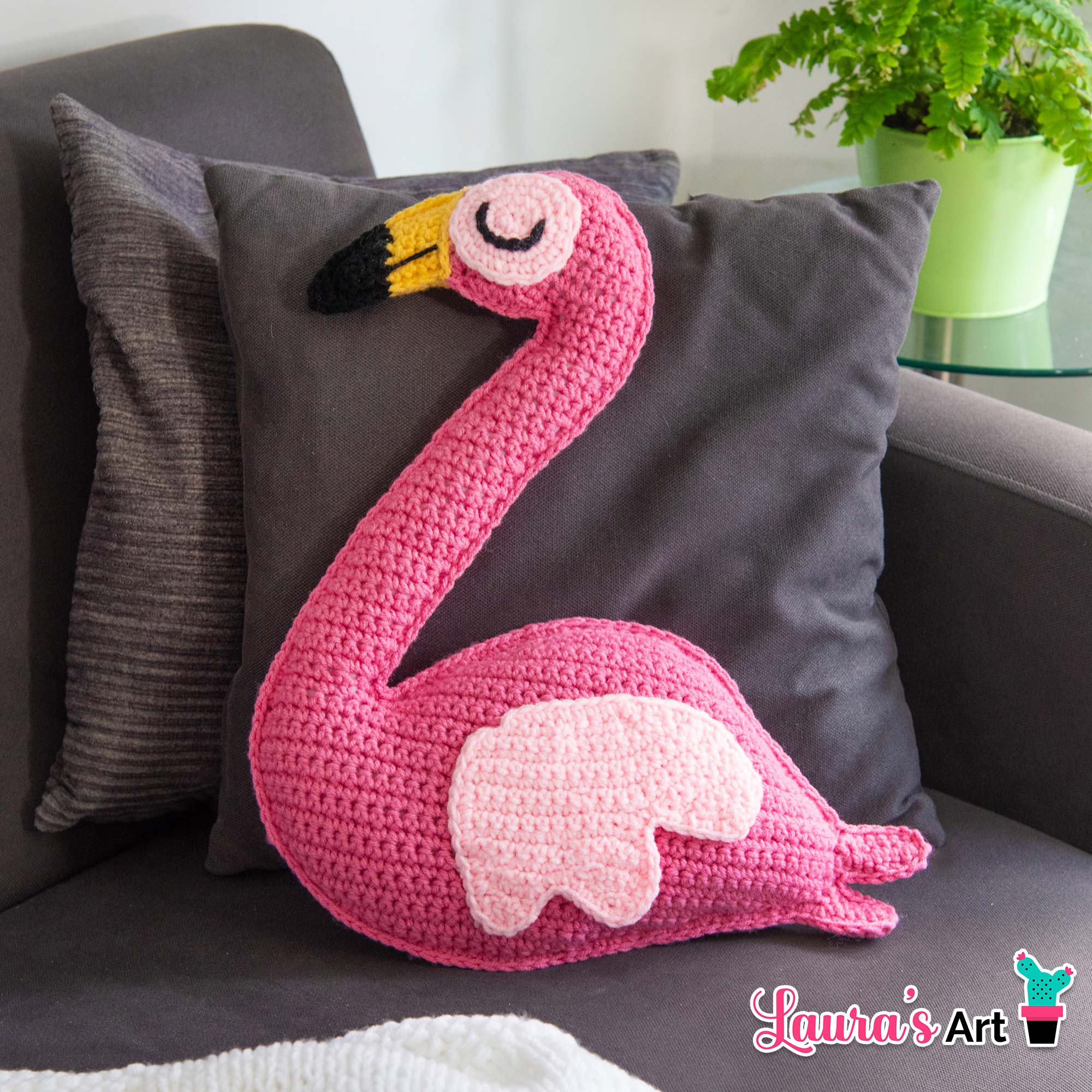 Como hacer una Almohada de Flamingo a Crochet - Flamingo XL Amigurumi