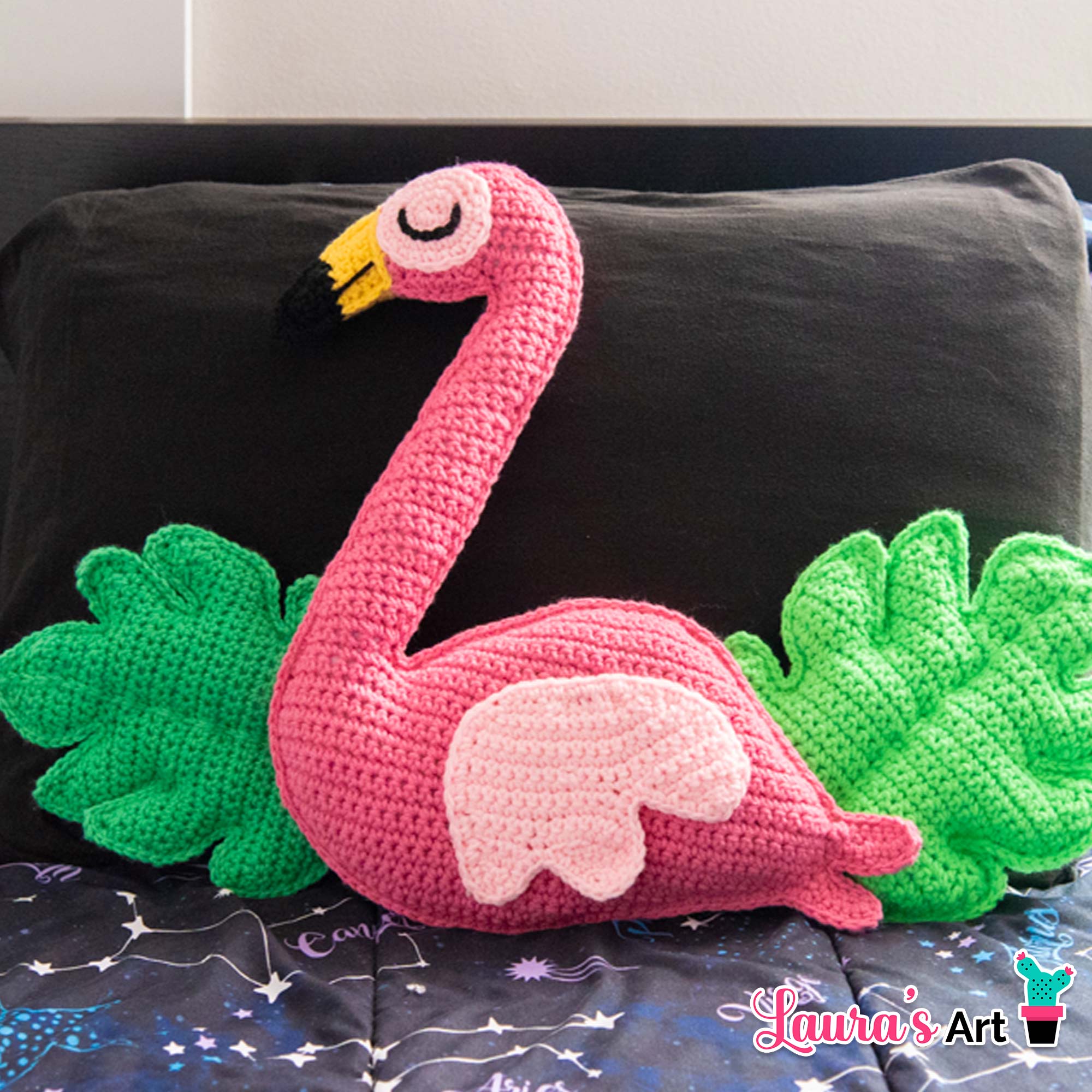 Como hacer una Almohada de Flamingo a Crochet - Flamingo XL Amigurumi