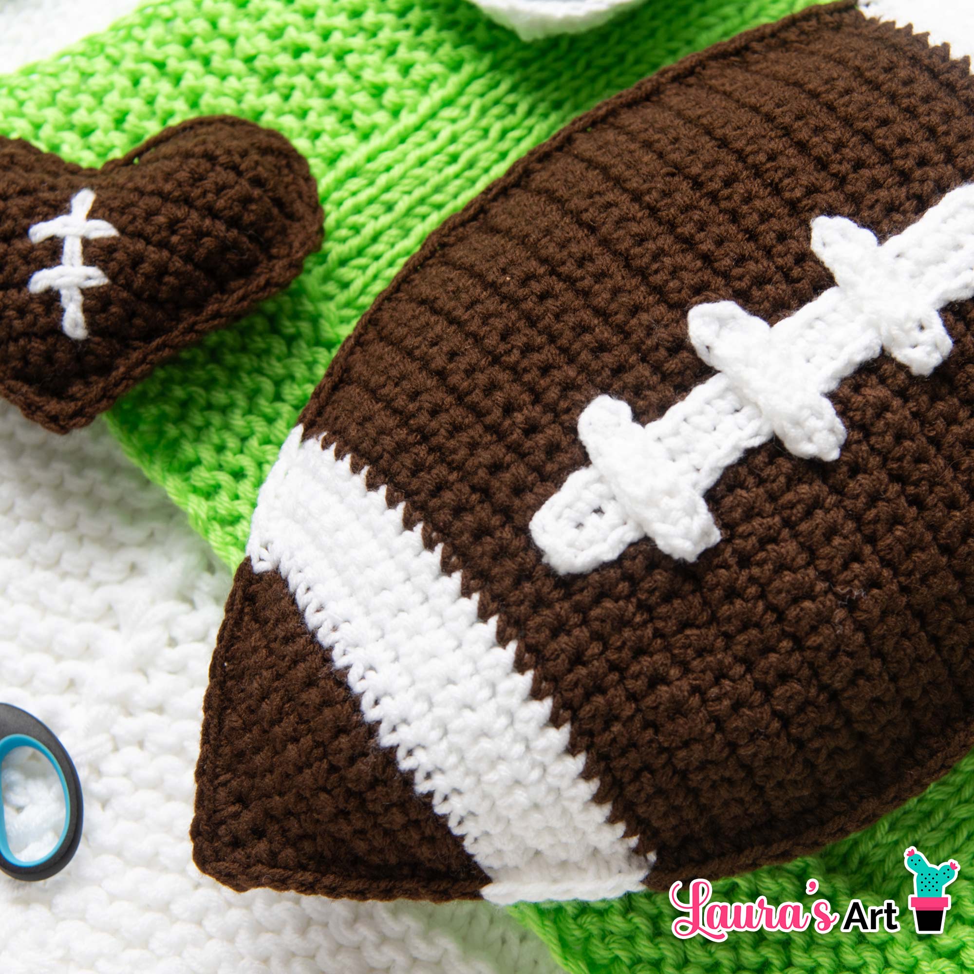 Crochet Football Pillow - PDF Crochet Pattern