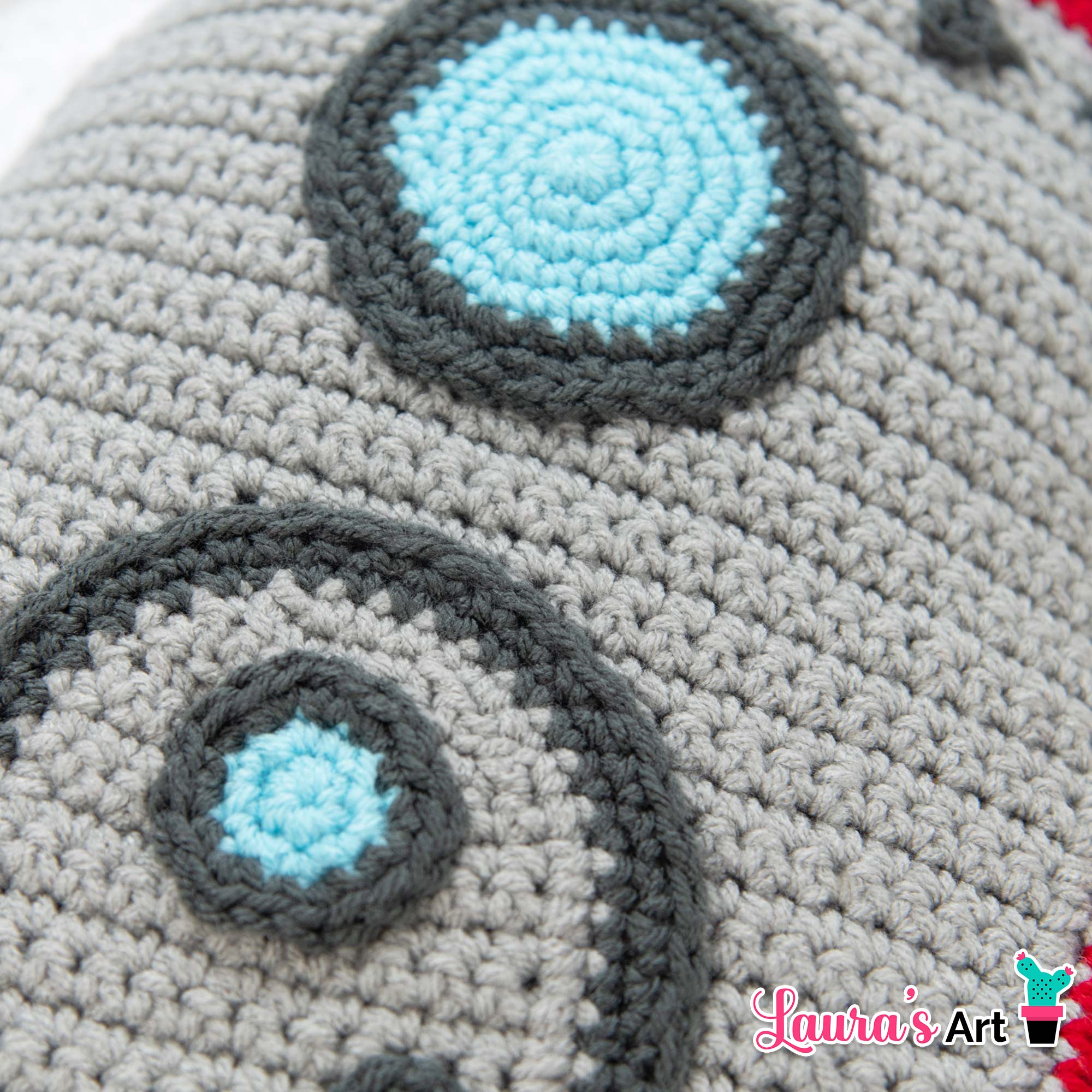 Almohada de Cohete espacial a crochet - Patron en Espanol