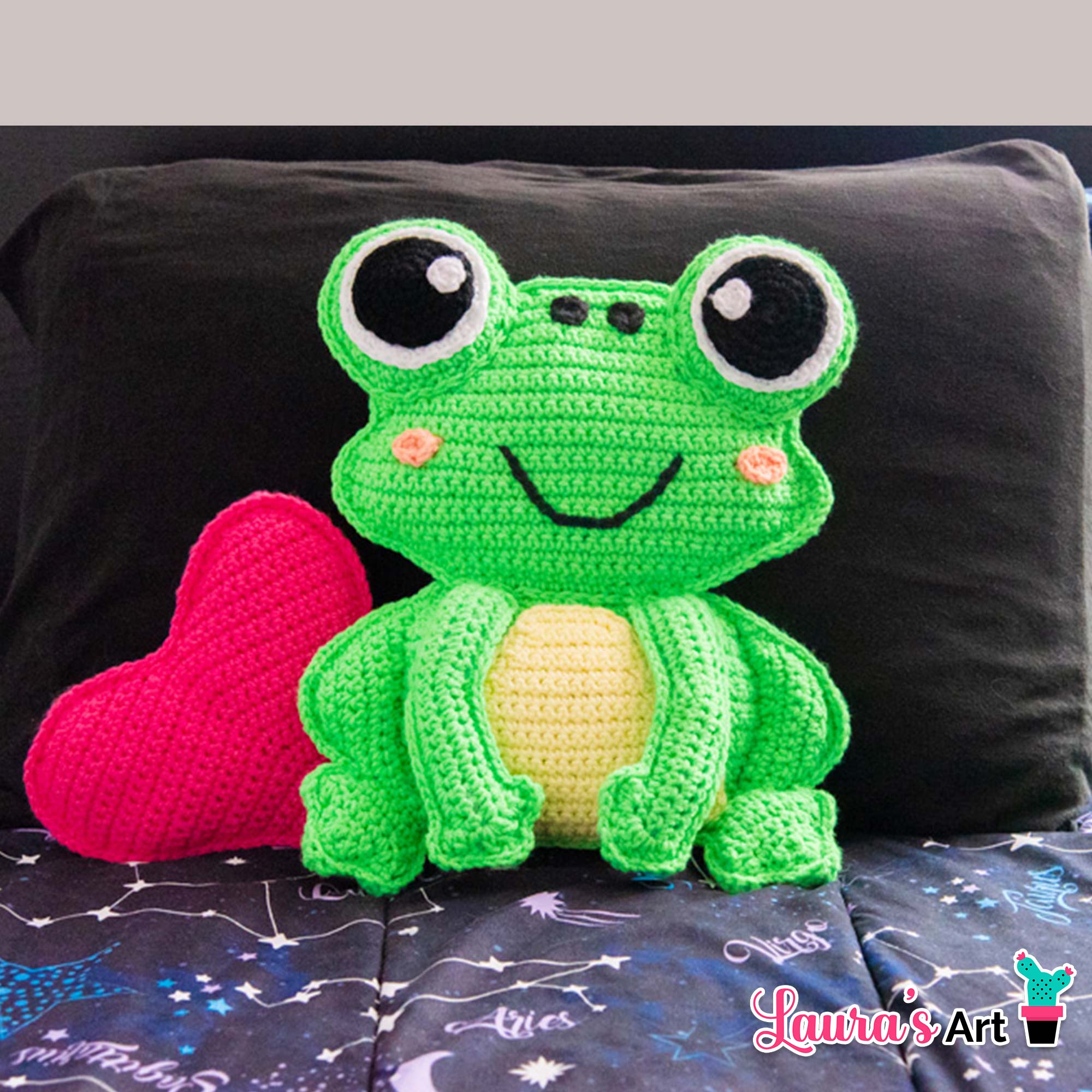 Almohada de Rana a Crochet - Patron en espanol