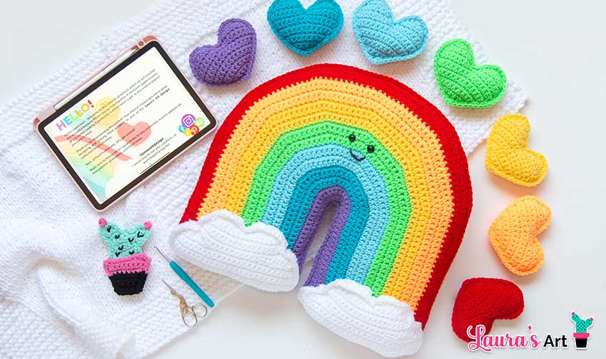 Amigurumi de Arcoiris a Crochet