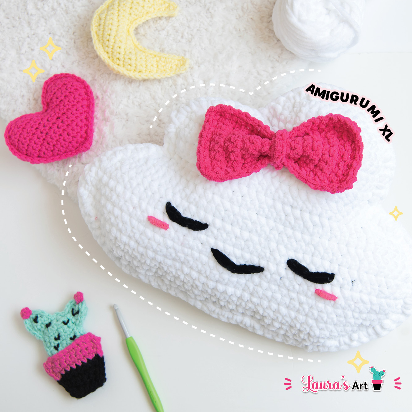 Almohada XL de Nube a Crochet - Amigurumi XL