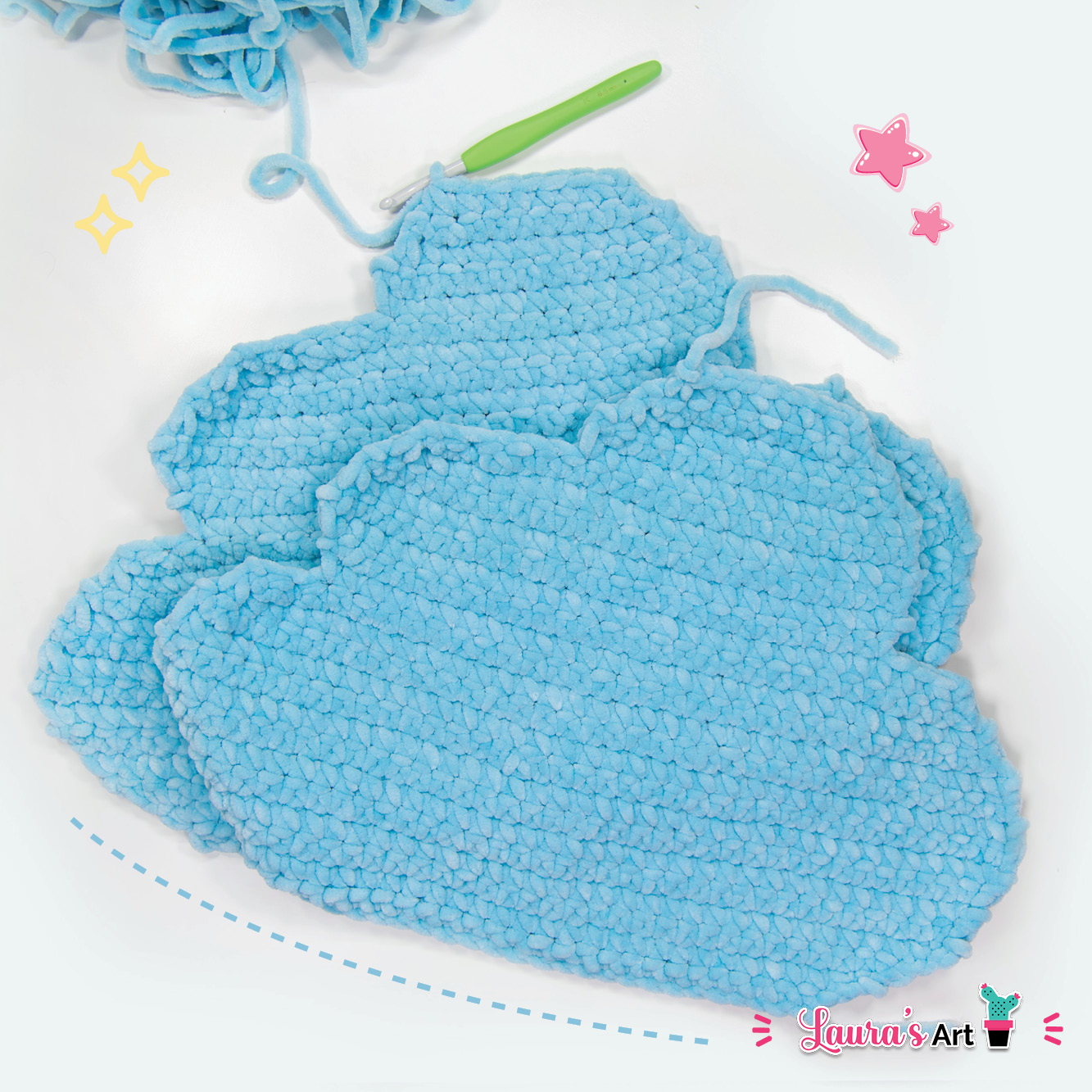 Almohada XL de Nube a Crochet - Amigurumi XL