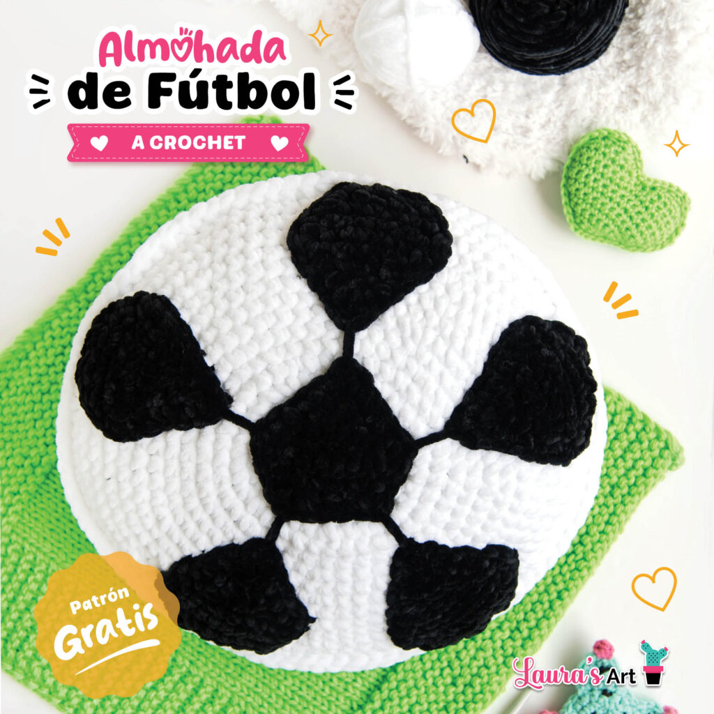 Almohada de Pelota de Fútbol a Crochet - Amigurumi XL