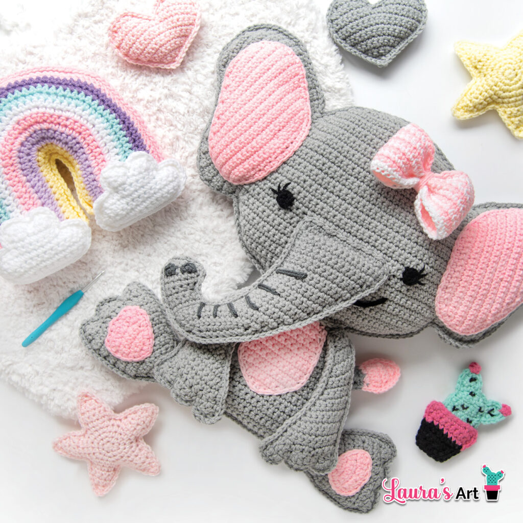 Amigurumi XL de Elefante a Crochet6