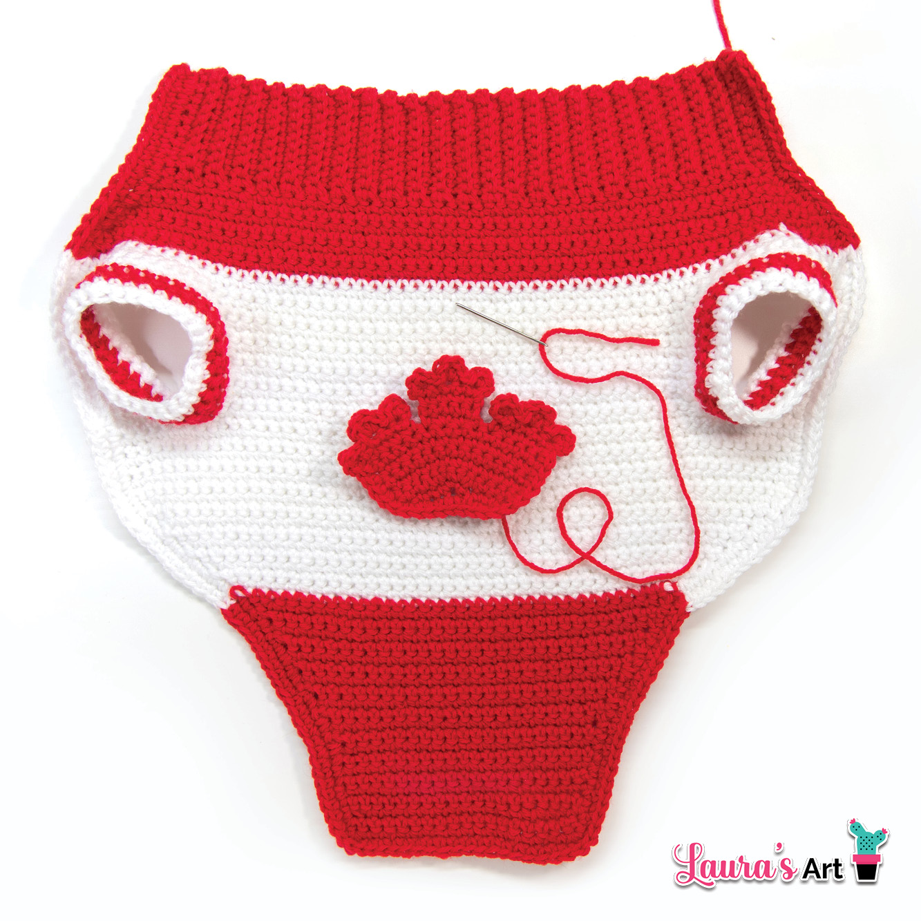Crochet Go Canada Dog Sweater - Crochet Pattern