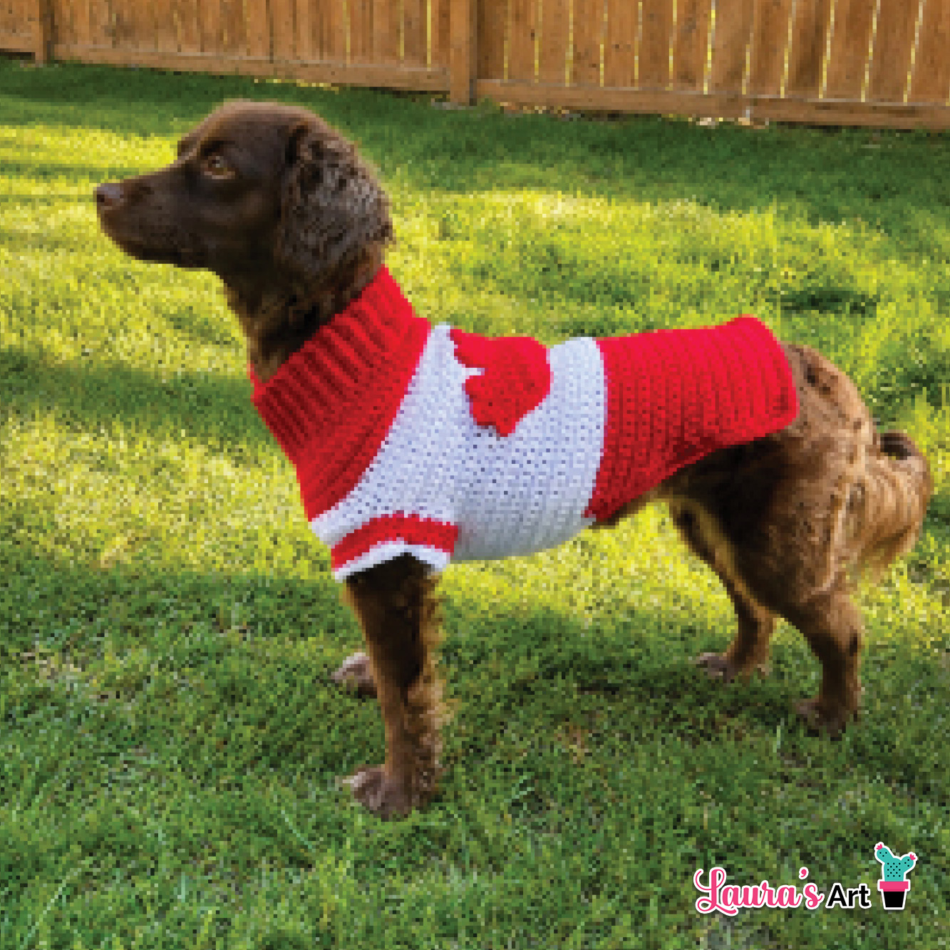 Crochet Go Canada Dog Sweater - Crochet Pattern