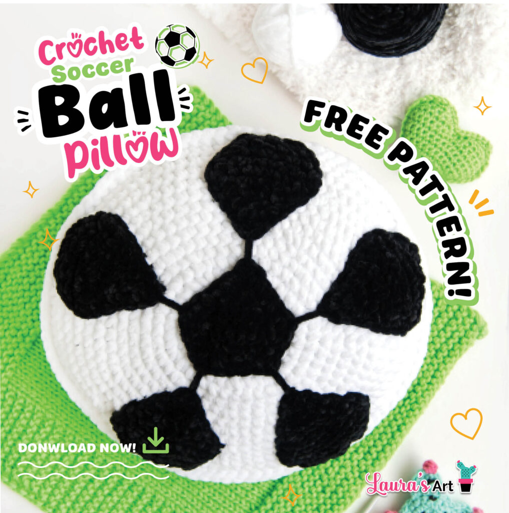 Soccer Ball Crochet Pillow - Download Free Pattern
