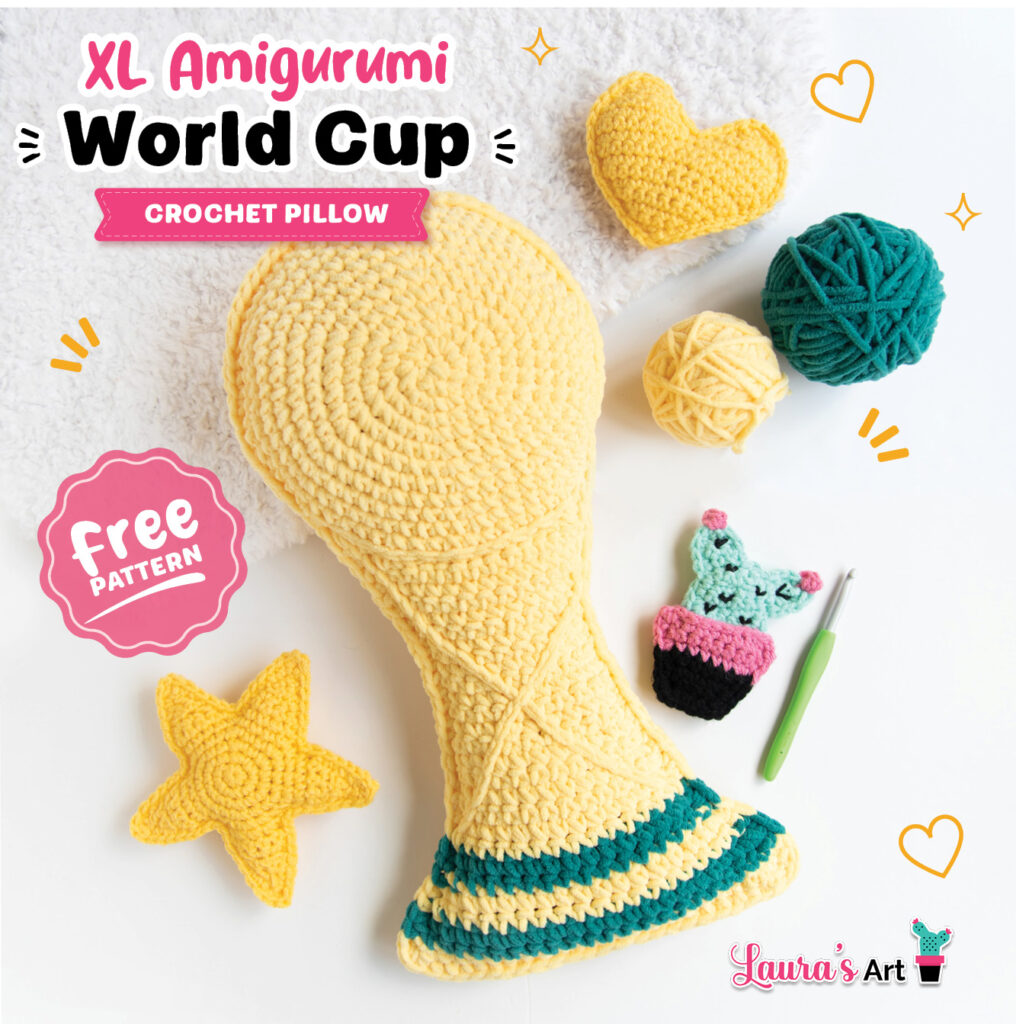 XL World Cup Amigurumi Pillow - Free Pattern